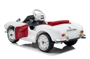 Elektro Kinderauto BMW 507 Oldtimer 2x 35W 12V 7Ah USB LED Kinderfahrzeug weiß