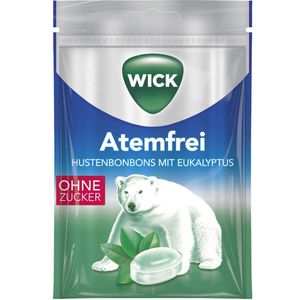 WICK Atemfrei pastilky do krku bez cukru s eukalyptem a mentolem 72g