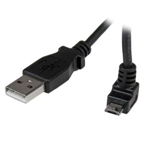 StarTech.com 2m USB 2.0 A auf Micro USB B Kabel aufwärtsgewinkelt - Schwarz, 2 m, USB A, Micro-USB B, USB 2.0, Männlich/Männlich, Schwarz
