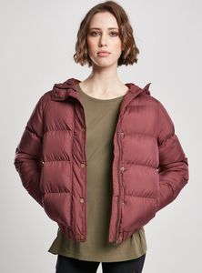 Urban Classics Damen Leichte Jacke Ladies Hooded Puffer Jacket Cherry-XS
