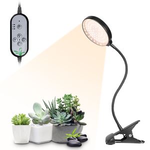 Pflanzenlampe 78 LEDs 30W Sonnenlicht Vollspektrum Einstellbare USB Pflanzenleuchte mit Zeitschaltuh, 5 Dimmbare Stufen