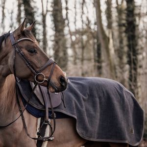 Kentucky Horsewear Ausreitdecke Heavy Fleece - dunkelgrau, Größe:L