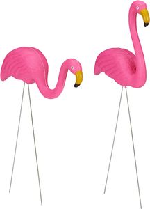 Flamingo Gartenfigur 2er-Set -Garten Gartendeko
