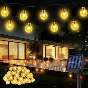 5M LED Solar Glühbirnen Lichterkette, Innen Außen Weihnachten Beleuchtung Outdoor Garten Deko, Warmweiß