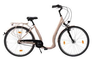 28 Zoll Alu Fahrrad City Bike Damen 7 Gang Nabenschaltung Tiefeinsteiger Beige