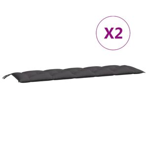 vidaXL Gartenbank-Auflagen 2 Stk. Anthrazit 180x50x7 cm Oxford-Gewebe