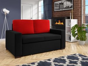 Mirjan24 Schlafsofa Barks II,  Zweisitzer Sofa, Couch mit Bettkasten, Wohnzimmer (Farbe: Mikrofaza 0015 + Mikrofaza 0022)