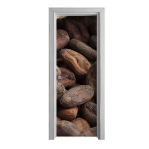 Tür Selbstklebende 70x210 cm Türfolie Türtapete Klebefolie - Kakaobohnen