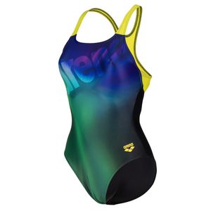 arena Badeanzug Damen Womens Swimmsuit Swim Pro Back, Farbe:Grün, Größe:38
