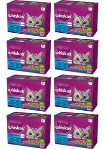 Mokra karma dla dorosłych kotów w galaretce Whiskas Adult Rybne Przysmaki 8x(12x85g) Mokra karma dla dorosłych kotów w galaretce Whiskas Adult Rybne Przysmaki 8x(12x85g)