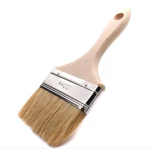 Malířský plochý štětec z přírodních štětin 100 x 15 mm - dřevěný