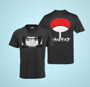 Pánská trička Pánská nová trička Naruto Shippuden Itachi Sasuke Ushia sharingan Anime geek nerd otaku man Pánská trička Pánská trička