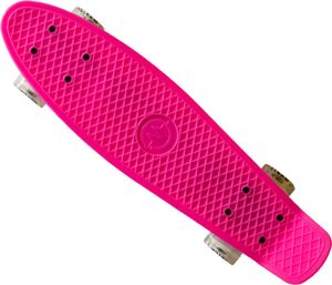 MASTER 22 skateboard so svietiacimi kolieskami - ružový