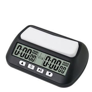 Digitale Schachuhr Schach Uhr Count Up Down Timer Brettspiel Wettbewerb Uhr Spieluhr elektronisch mit Alarm Chess Clock Schwarz