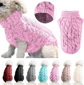 S - Hundepullover Weste Warmer Mantel Haustier weiche Strickwolle Winter Pullover gestrickt Häkeln Mantel Kleidung für kleine mittlere Hunde