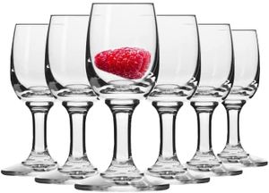 Alcohol Cage, Schnapsglaeser, 6 SET, Schnapsglas Shot Gläser, Shotgläser, Shot Glasses, Volumen 35 ml, Spülmaschinenfest - Pinnchen Gläser für Tequila Wodka, Gläser mit hohem Stiel