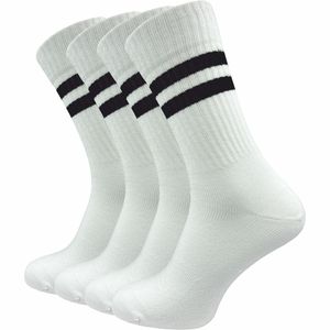 GAWILO Tennissocken für Herren (4 Paar) | sehr hochwertige Sportsocken | Retro Socken mit verstärkter Ferse und Spitze