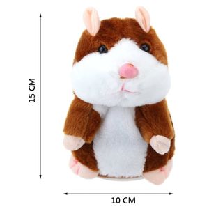 Sprechender Hamster wiederholt-Funktion Talking Hamster plüschhamster Plüschtier Spielzeug für Kinder, Geschenk für mädchen, 15 cm (B)