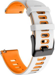 Sport Ersatz Armband für Honor Magic Watch 2 42mm Silikon Band Loop, Farbe:Weiß Orange