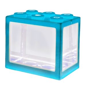 Mini Aquarium Clear Aquarium mit Licht Farbe Blau