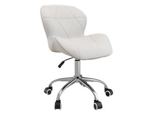 Mirjan24 Bürosessel Muz Hatau 868-2, Ergonomisch Drehstühle, Stilvoll Schreibtischstuhl, Komfort Bürostuhl (Farbe: Weiß)