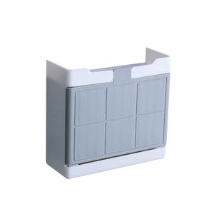 Seifenlagerhalter Wand montiertes selbstdrainer Abs Plastik Seifenlager für Badezimmer-Grau ,Größen:1 Grid
