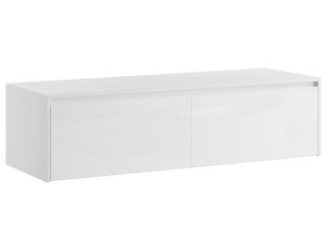 Waschbeckenunterschrank Jelsey 140cm - Hochglanz Weiß - Unterschrank Badmöbelset