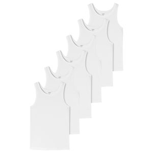 uncover by Schiesser 6er Pack Basic Unterhemd / Tanktop Unterhemden mit perfekter Passform, Hochwertige Verarbeitung und hohe Formstabilität, Weiche Single Jersey Qualität