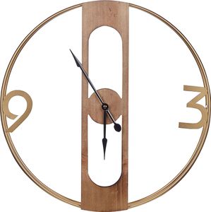 BELIANI Zegar na ścianę brązowy MDF ø 50 cm do salonu do kuchni nowoczesny rustykalny