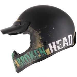 Motorradhelm Broken Head Retro Helm Rusty Rider Grün Größe: XXL (63-64 cm)