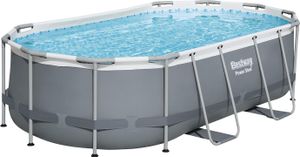 Power Steel™  Solo Pool ohne Zubehör 427 x 250 x 100 cm, grau, oval