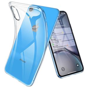 iPhone XR Schutz Hülle TPU Silikon Cover Slim-Case Tasche Etui Bumper Soft Rückschale Back Durchsichtig Klar
