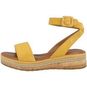 Tamaris Damen Sandalen Keilabsatz Sandaletten 1-28231-26, Größe:39 EU, Farbe:Gelb