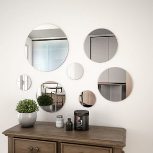 Deko Wandspiegel 7-er Set Rundglas Spiegel Hängespiegel für Flur Badezimmer Wohnzimmer Gute Qualität 111857