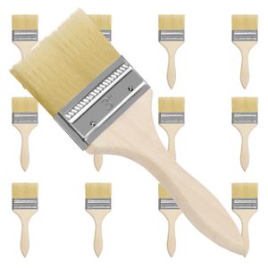 Kurtzy Pinselset 12-er Pack – 76,2mm Pinselkopf, Malerpinsel Größe 21cm - Pinsel Set für Farben, Lack, Beizen, Klebstoffe - Flachpinsel, Lasurpinsel,