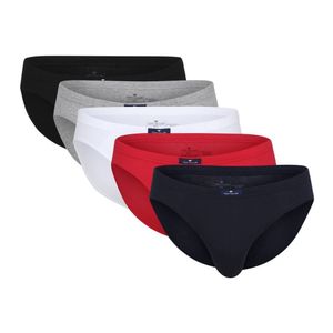 TOM TAILOR Herren Slip, 5er Pack - Mini Slip, Basic, einfarbig Blau/Weiß/Rot XL