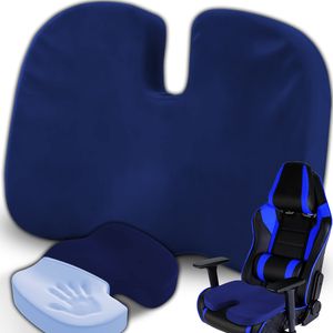 Orthopädisches Sitzkissen Bürostuhl Kissen Memory Foam Stuhlkissen Fördert Durchblutung Erhöht Sitzkomfort Ergonomisches Büro Rollstuhl Marine Retoo