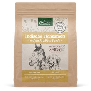 AniForte Flohsamen für Hunde & Pferde 1kg - Reich an Ballaststoffen & Schleimstoffen, Indische Rohkostqualität, für Magen-Darm-Trakt, bei Übergewicht