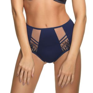 Gorsenia Damen Slip Brazilian Unterhose Unterwäsche K498 Paradise, dunkelblau, XL