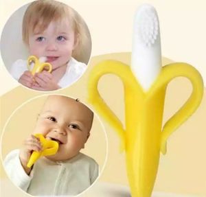 Melario Beißring für Babys Bananen Zahnbürste Baby Zahnungshilfe Fingerling Beissring