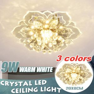 220V warmweißes buntes Licht Moderne Kristall-LED-Deckenleuchte (Weißes Licht)