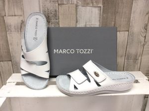 Marco Tozzi pantolette Damen Pantolette in Weiß, Größe 40