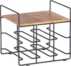 WENKO Wein Regal LOFT Design für 6 Flaschen Bambus Gläser Halter Ablagen Küchen