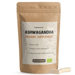 Cupplement - Ashwagandha 60 Kapseln -- Keine Pulver, Gummibärchen oder KSM66 - Supplement - Superfood - Ashwaganda - Winterkirsche