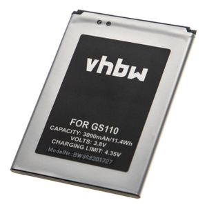 vhbw 1x Akku kompatibel mit Gigaset GS110 Handy Smartphone Telefon (3000 mAh, 3,8 V, Li-Ion)