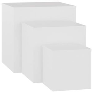 vidaXL Boční stoly 3 ks Bílý dřevěný materiál