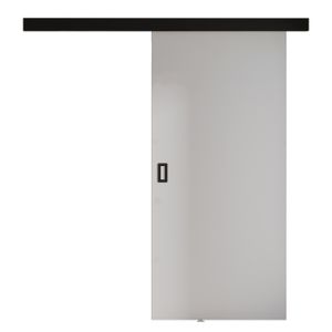 MIRJAN24 Schwebetür Werdi, Stilvoll Zimmertür, Wohnzimmer, Praktisch (Größe: 100 cm, Farbe: Weiß)