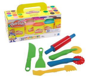 Play-Doh 20er Super Farbenset Knete mit Knetwerkzeug Knetmesser Modellierwerkzeug im Set