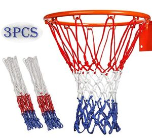 3 Stück Profi Basketballnetz, Basketball Ersatz Netz, Dauerhaft und Alle Wetter Ballnetz Für Standard Größe BasketballKorb, Netz für Basketballkorb Outdoor