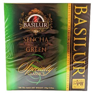 Basilur Grüner Ceylon Tee Sencha Green 100 Teebeutel Grüntee green tea